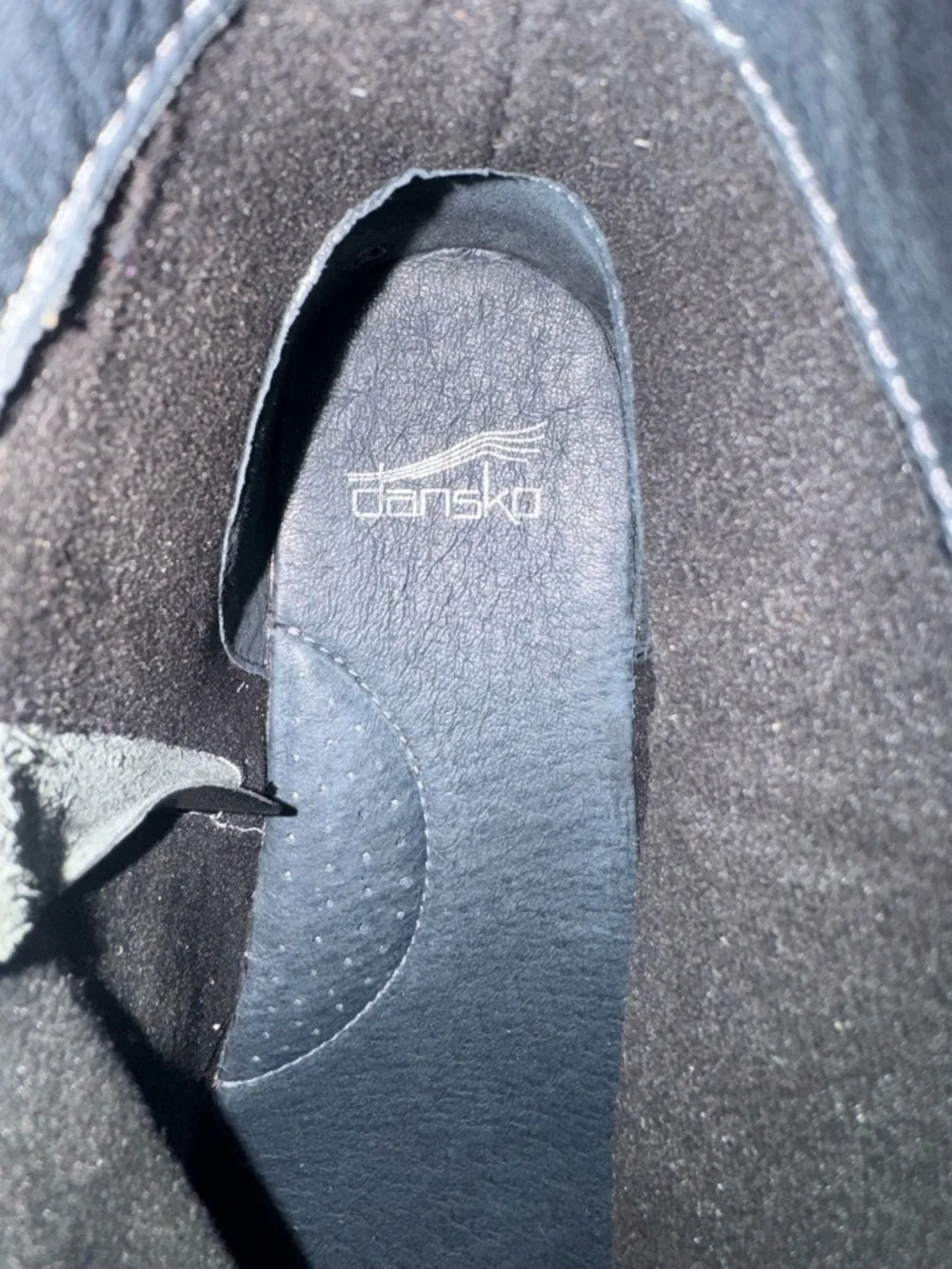 Dansko Black Leather Strap Detail Ankle Boots